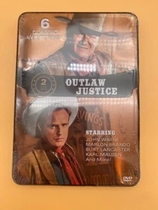 Outlaw Justice 6-Classic Western Movie 2-Disc DVD Set - Sealed 2012 - Tin Case - Picture 1 of 3