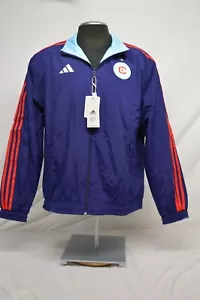 NEW adidas Chicago Fire On-Field Anthem Full-Zip Reversible Blue Jacket Size L - Picture 1 of 18