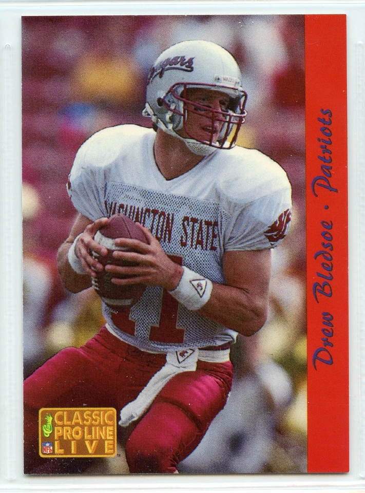 1993 Classic Pro Line Live - Rookie - #174 - Drew Bledsoe - New England Patriots - Image 1 of 1