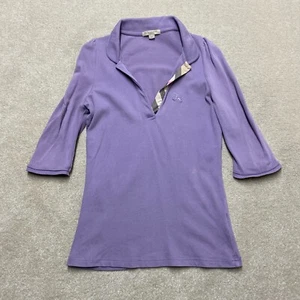 Burberry Brit Poloshirt Nova Check XS Damen Lila Logo Kariert - Bild 1 von 12