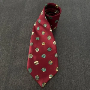 Corbata Rykiel Homme 100% Seda Borgoña Estampado Geométrico Hecha en Francia - Imagen 1 de 6