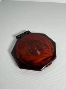 Vintage Bakelite Pocket/handheld Makeup Mirror - Foto 1 di 4
