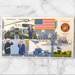 2025 Marine Corps Stamp First Day Cover USA FDC Iwo Jima Donald Trump Marines  - Picture 1 of 2