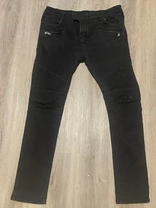 Balmain Jeans Men Sz 38 Black 100% Authentic Very Nice! - Picture 1 of 2