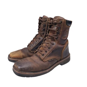 Justin Pulley 8" Stahlkappe Arbeitsstiefel Braun Herren Größe 10D 10 - Bild 1 von 22