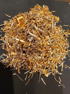 154 Grams GOLD PLATED PINs VINTAGE Computer Connectors Scrap Electronic Waste  - Image 1 of 4