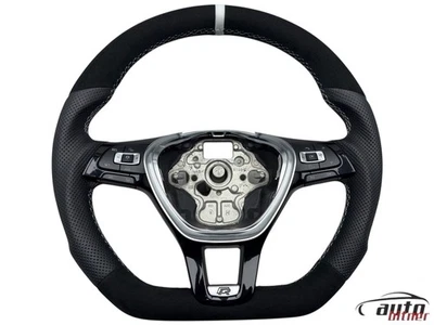 AUSTAUSCH Lenkrad Lederl Alcantara Vw PASSAT B8 3G Multifunktion DSG R-Line - Bild 1 von 4