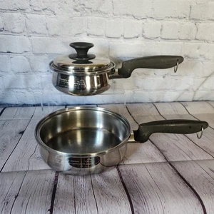Permanent MC2000 Sauce Pans 1 &1.5 Qt Pot & 1Lid 5 Ply Stainless Steel - Picture 1 of 10