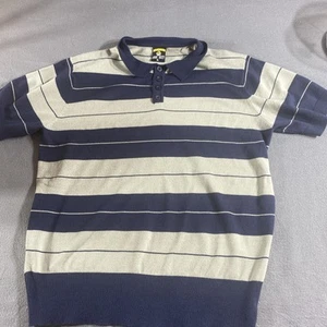 Lowrider Men's Polo Shirt Large Blue/Grey Chicano Rap Cholo Homie Short Sleeves - Picture 1 of 10