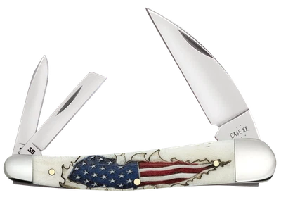 Cuchillos Case xx Seahorse Whittler Shot Show EE. UU. Cuchillo Flag Natural Bone 10844 Foto 1 de 4