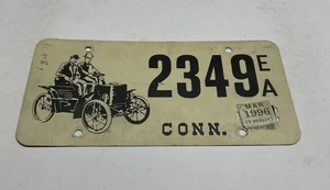 Rare 1996 Connecticut ANTIQUE VEHICLE License Plate # 2349 ~ Very Nice Barn Find - Picture 1 of 2