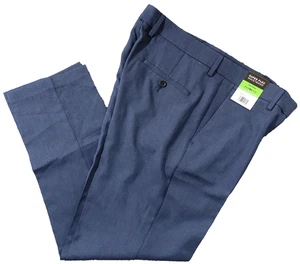 Haggar Performance Dress Pants Men 30x32 Super Flex Waistband Polyester Blue - Picture 1 of 9