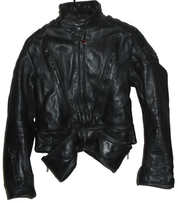 Motorcycle Jacket Heavy Duty Leather Mens 44 R First Gear By Hein Gericke - Image 1 of 4