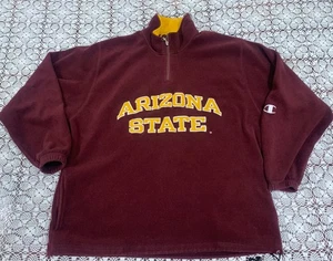 Champion Men’s ARIZONA STATE ASU 1/4 Zip Sweater Pullover XL - Picture 1 of 12