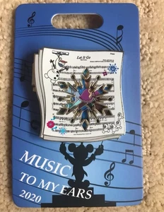 Cast LE 800 Frozen Anna Elsa Musik in meinen Ohren Musik Lied Noten Olaf Disney Pin - Bild 1 von 2
