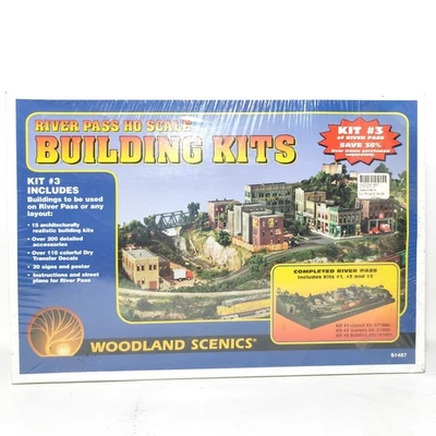 Woodland Scenics River Pass Kit #3 HO Scale 15 Building Structures S1487 - Image 1 of 4
