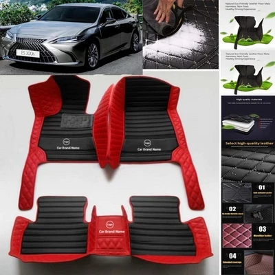 For Lexus ES Car Floor Mats PU Leather Auto Pads Interior Accessories - Image 1 of 4
