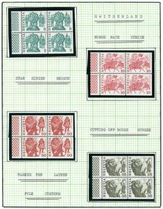 SUIZA Estampillas muy finas de 4 bloques x 4 MNH en lista - Imagen 1 de 1