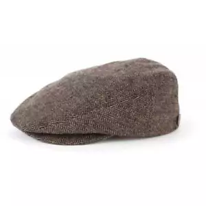 Brixton Hooligan Cap - Khaki/Brown Herringbone - Picture 1 of 9