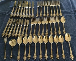 Reed & Barton Cameo Sterling Silver Flatware Set For 8 Service 45 Pieces No Mono - Picture 1 of 12