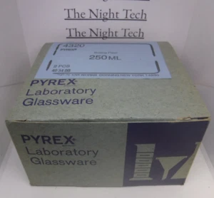 2 Stück - PYREX 250ml 4320 Glas Rundboden Kochkolben 24/40 Fuge - Bild 1 von 5