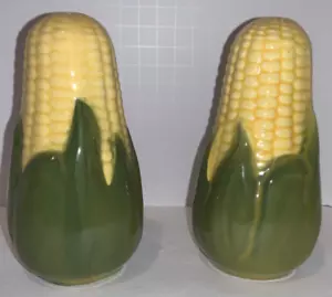 Vintage SHAWNEE CORN KING 5 1/8 " Tall Salt & Pepper Shakers - AS IS NO STOPPERS - Foto 1 di 9