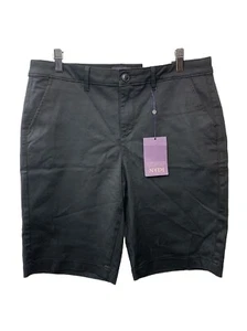 Not Your Daughter Women Jeans Chino Bermuda Twill Shorts Black MAQY3766 Size 8 - Picture 1 of 6