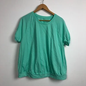 Lane Bryant Damen Kurzarm T-Shirt Mintgrün Baumwollmischung Freizeit 18/20 - Bild 1 von 4