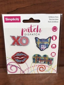 Aufnäher Katzen Lippen XO Darling 1” x 1” selbstklebend für Artikel oder Kleidung zum Aufnähen - Bild 1 von 9