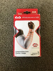 NEW McDavid 656 Compression Arm Sleeve Adult Size Large White - Picture 1 of 3