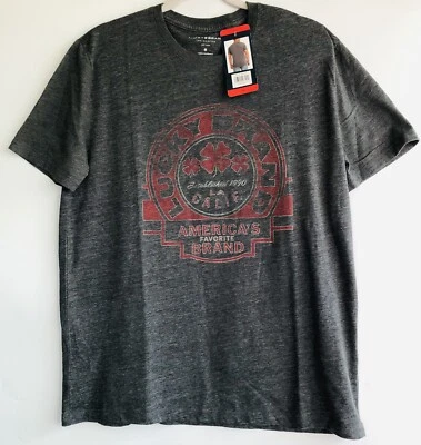 Camiseta gráfica Lucky Brand para hombre talla M gris oscuro Foto 1 de 4
