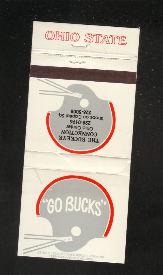 Ohio State Buckeyes 1991 Football Matchbook Cover Schedule Buckeye Connection - Image 1 of 2