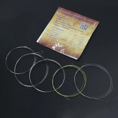 5pcs/set BJ11 Banjo String Stainless Steel Coated Copper Alloy Wound (.009-.020) - Image 1 of 4