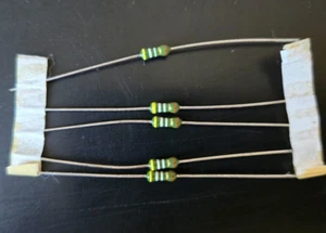 5pcs 49.9-ohm 1/4W 1% Metal Film Precision Axial Resistors ~ NEW ~ - Picture 1 of 1