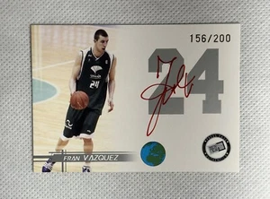 Tarjeta de baloncesto automática de novato Fran Vázquez #/200 2005-06 Press Pass euro español - Imagen 1 de 2