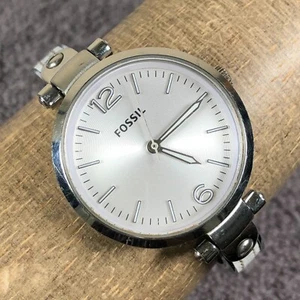 Fossil Women ES3259 Classic Georgia Silver Tone 32mm Quartz Analog Watch 6 1/4" - Picture 1 of 11