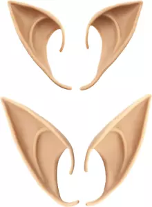 Bestjybt 2 Pairs Cosplay Fairy Pixie Elf Ears Soft Pointed Ears Tips Anime Party - Picture 1 of 12