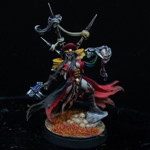 Warhammer 40k Forge World Chaos Space Marine Painted Female Traitor Commissar - Picture 1 of 2