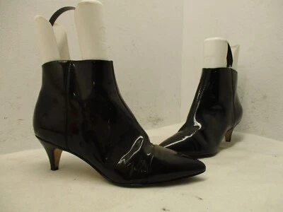Sam Edelman Kinzey 2 Negro Charol Cremallera Tobillo Moda Botas Mujer Talla 6 M Foto 1 de 4