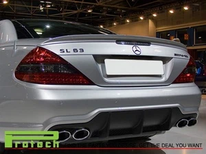 Alerón labial estilo AMG pintado plata 775 ajuste R230 SL350 SL550 SL600 SL63 - Imagen 1 de 1