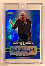 BOBBY KNIGHT Indiana 2018 Leaf Sports Heroes AUTOGRAPH BA-BK1 #'d 13/15 BLUE