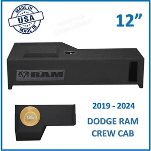 Dodge Ram Crew Cab 1500 2019-2024 12" Sub Box Subwoofer Enclosure - Picture 1 of 11