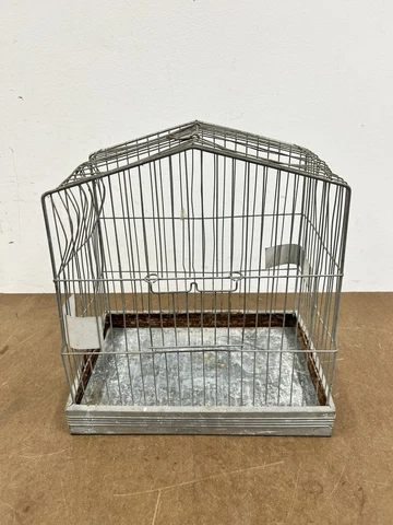 Vintage WIRE BIRD CAGE mid century wedding card decor metal birdcage mid century Cover