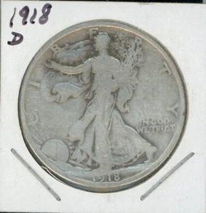 1918-D WALKING LIBERTY HALF DOLLAR VG #4525 - Picture 1 of 2