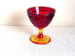 Vintage L.E Smith Mond & Stern Amberina Glas kleiner Wasser Wein Kelch 4 1/2" hoch - Bild 1 von 5