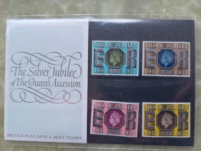 Queen Accession Silver Jubilee British Mint MNH Stamps presentation pack 1977 - Image 1 of 2