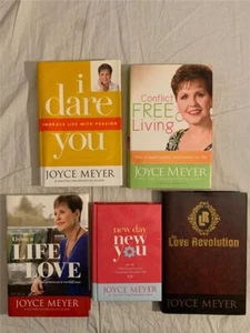 Lot 5 Joyce Meyer Books New Day New You Living a Life You Love I Dare You - Picture 1 of 3