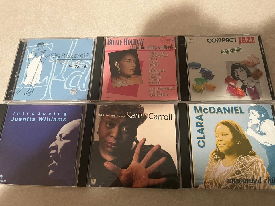 Jazz/ Blues Vocals CD Lot: Billie Holiday, Ella Fitzgerald, Nina Simone VG to EX Foto 1 de 4
