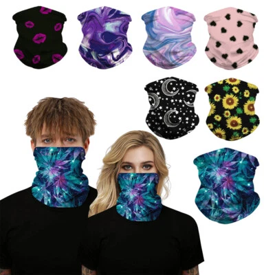 Printing Face Mask Biker Balaclava Cycling Neck Tube Scarf Snood Warmer Bandana - Image 1 of 4