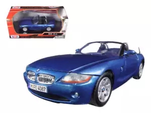 BMW Z4 Convertible Blue Metallic 1/24 Diecast Model Car by Motormax - Picture 1 of 1